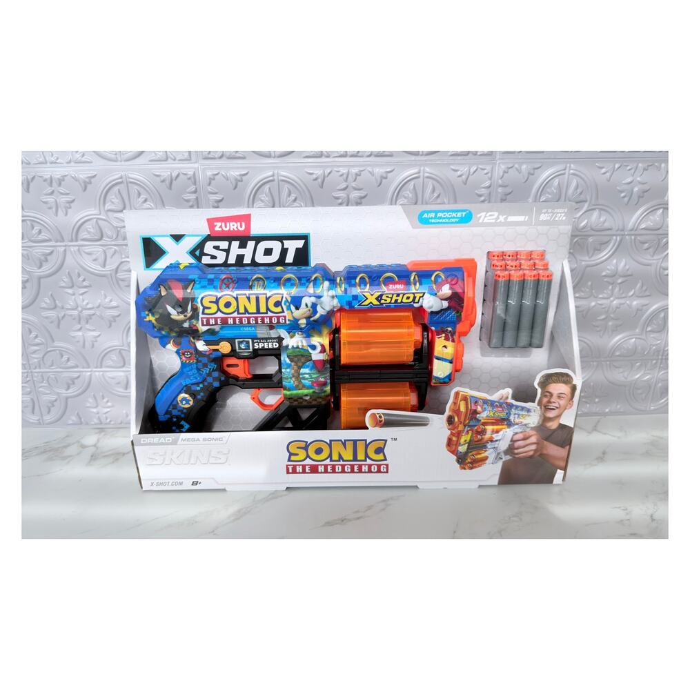 XSHOT Skins Sonic the Hedgehog Dread Dart Blaster by ZURU NEW